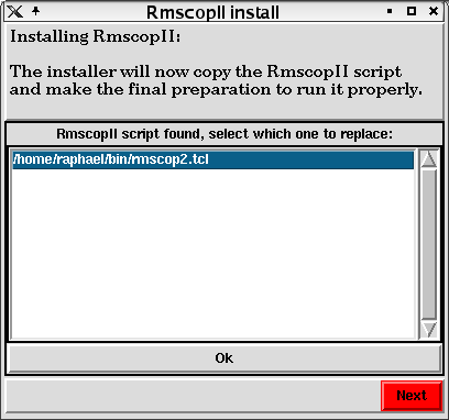 Select RmscopII path